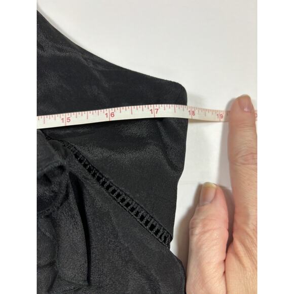 Karina Grimaldi Celine Mini Dress Black Medium Ruffled Adjustable Straps Mini - Picture 6 of 10